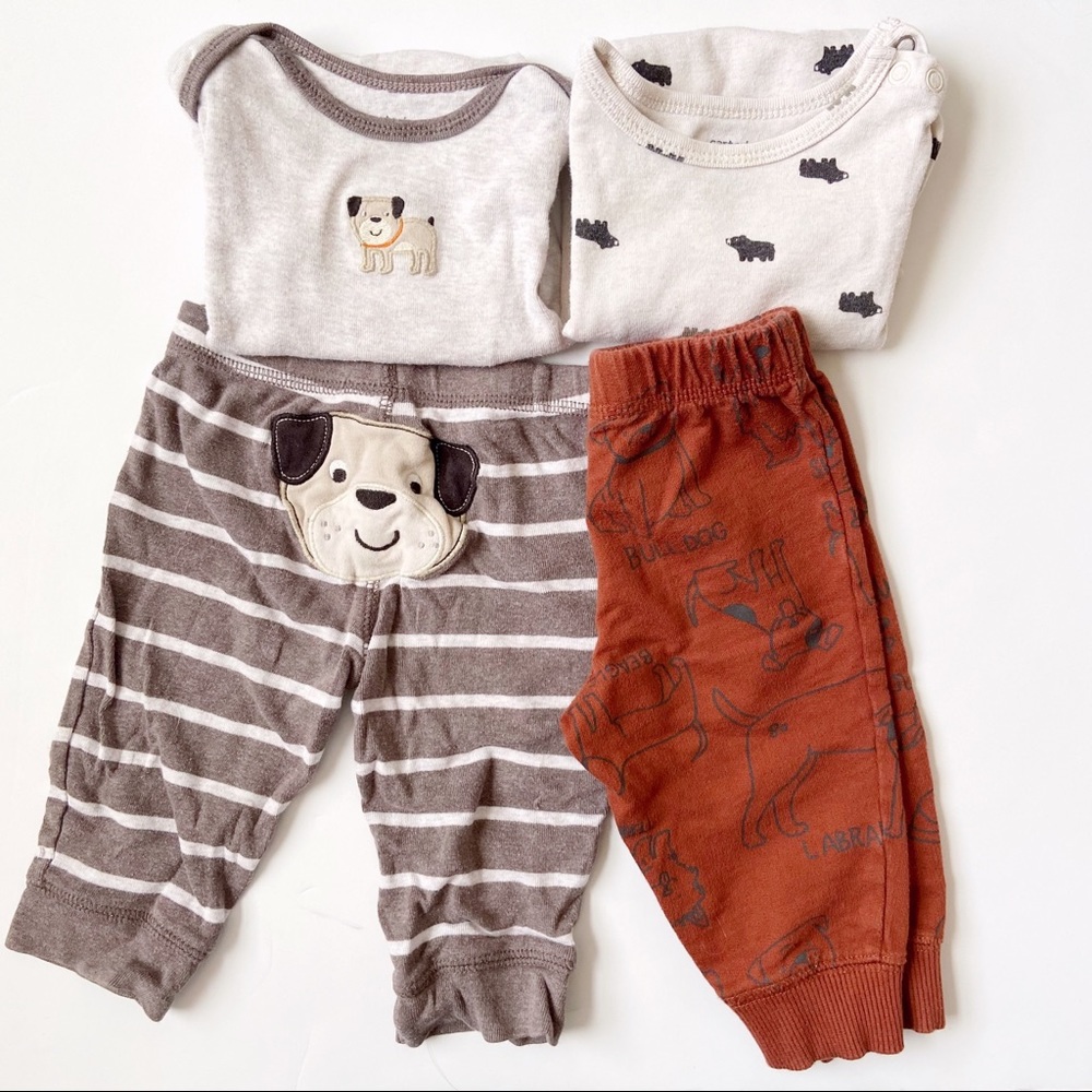 4 pc lot baby boy clothes, Sz 6 mos